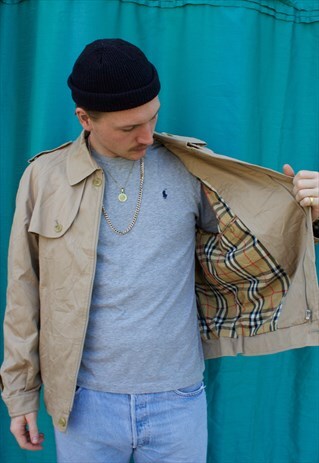 VINTAGE BURBERRY HARRINGTON STYLE JACKET.