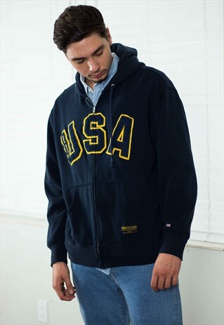 VINTAGE POLO RALPH LAUREN HOODIE SWEATSHIRT JUMPER 90S 23.6
