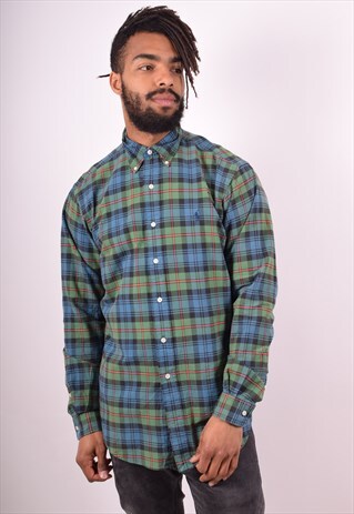 RALPH LAUREN MENS VINTAGE SHIRT MEDIUM MULTI CHECK 90S