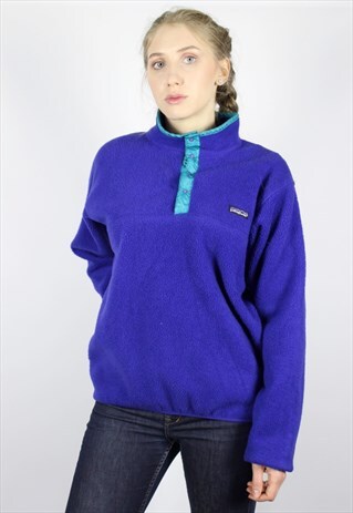 VINTAGE WOMENS PATAGONIA SYNCHILLA T-SNAP FLEECE JACKET