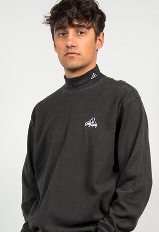 VINTAGE ADIDAS SWEATSHIRT TURTLE NECK HIGH