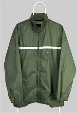 Nike Vintage Club Swoosh Shell Jacket in Khaki