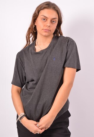 VINTAGE POLO RALPH LAUREN T-SHIRT TOP GREY
