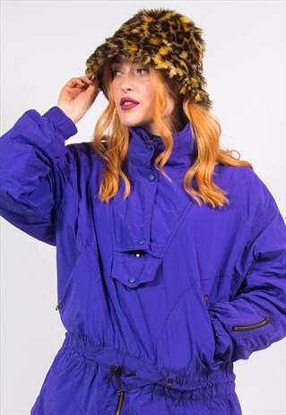 90'S VINTAGE PURPLE HELLY HANSEN 1/4 ZIP COAT