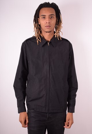 DKNY MENS VINTAGE HARRINGTON JACKET XL BLACK 90S