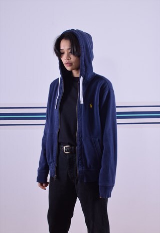 NAVY RALPH LAUREN ZIP-UP HOODIE
