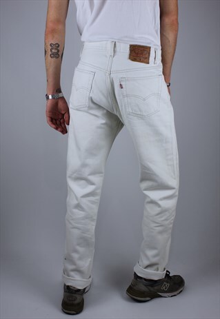 LEVIS VINTAGE JEANS MEN RARE WHITE MADE IN USA