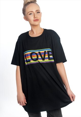 THE LOVE OVERSIZED RAINBOW SPRING SUMMER FESTIVAL TEE