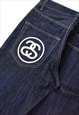 VINTAGE 00S STUSSY DENIM JEANS IN BLUE