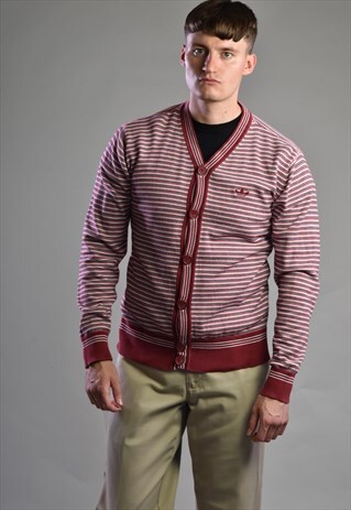 VINTAGE 90S ADIDAS STRIPED CARDIGAN