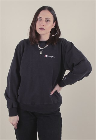 VINTAGE NAVY CHAMPION SWEATSHIRT CREWNECK /A4041