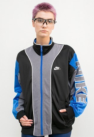 VINTAGE 90S NIKE TRACK JACKET BIG SPELL OUT LOGO SPORTSWEAR