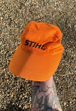 Vintage 90s Rare Stihl 5 Panel Hat Cap