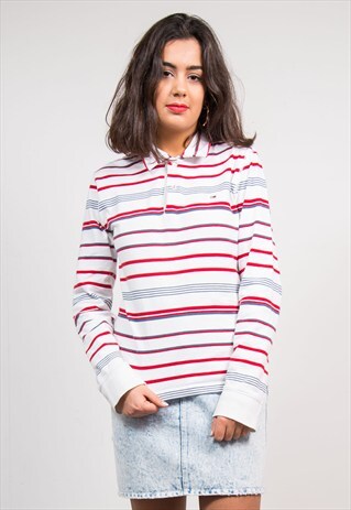 VINTAGE 90'S TOMMY HILFIGER LONG SLEEVE POLO TOP T-SHIRT