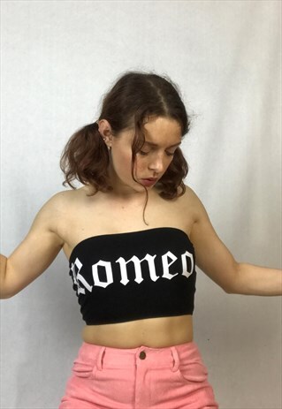 90S STYLE BLACK BOOBTUBE