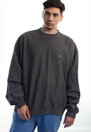 VINTAGE CHAMPION LOGO SWEATSHIRT JUMPER 90S L 19.9