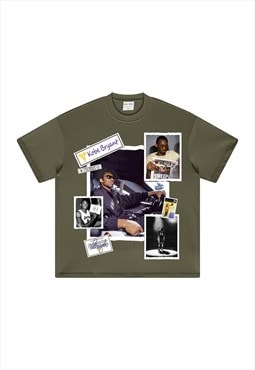 Army Green Kobe Graphic Cotton fans T shirt tee