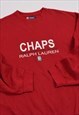 VINTAGE CHAPS RALPH LAUREN SPELLOUT LOGO SWEATSHIRT