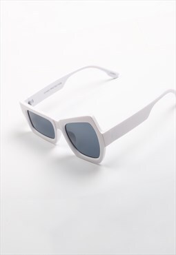 Abstract Sunglasses - White
