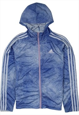 Vintage 90's Adidas Hoodie Track Jacket Full Zip Up Blue