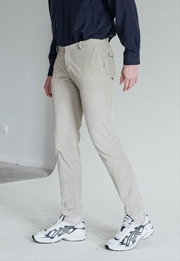 Vintage 90s David Naman Slim Corduroy Men Trousers W36
