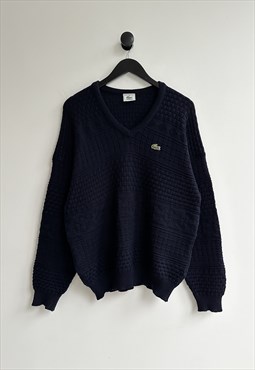 Vintage Lacoste Wool V Neck Sweater Jumper
