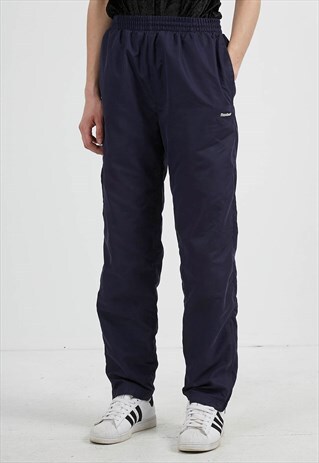 VINTAGE RETRO NAVY REEBOK TRACK BOTTOMS JOGGERS