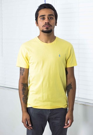 VINTAGE POLO RALPH LAUREN T-SHIRT LOGO 90S S 5.2