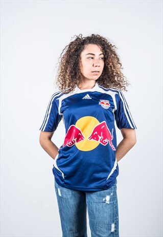 VINTAGE ADIDAS FOOTBALL SHIRT IN BLUE