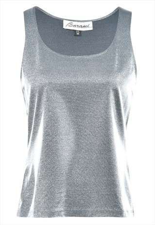 BEYOND RETRO VINTAGE SHINY EVENING TOP - M