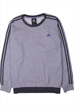 Vintage 90's Adidas Sweatshirt Crewneck Plain Grey XLarge