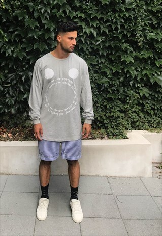 SIGNATURE LONG SLEEVE - STAMPED GREY