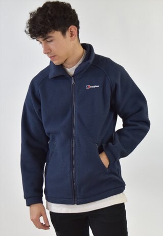 VINTAGE 90S BLUE BERGHAUS ZIP UP FLEECE