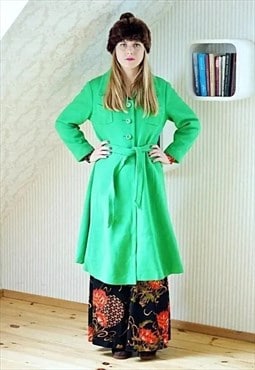 Bright green vintage coat