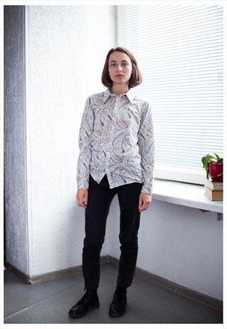 VINTAGE 70'S PAISLEY PATTERNED SHIRT