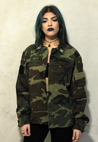 CAMOUFLAGE ITALIAN MILITARY JACKET A386