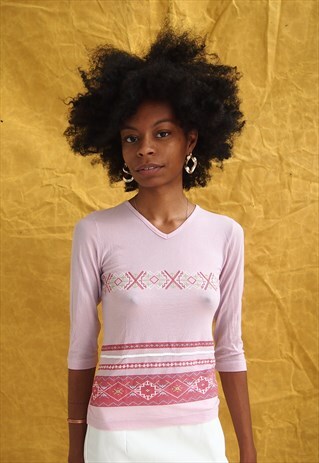 LILAC SHEER PRINT TOP