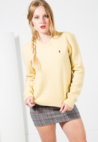 VINTAGE 80S POLO RALPH LAUREN KNIT JUMPER / S0105