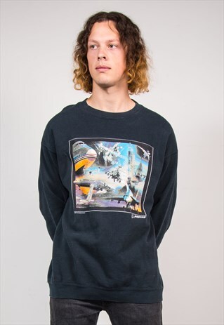 VINTAGE 90'S BOEING AIRPLANE SWEATSHIRT JUMPER