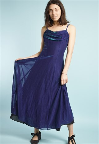 Y2K KITSCH SHIMMER EVENING MAXI DRESS