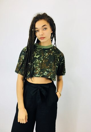 VINTAGE CAMO CROP TOP