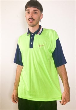 Vintage 90s acid green polo shirt 