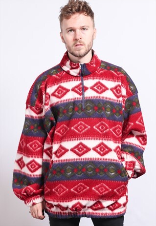VINTAGE HALF ZIP FLEECE TOP