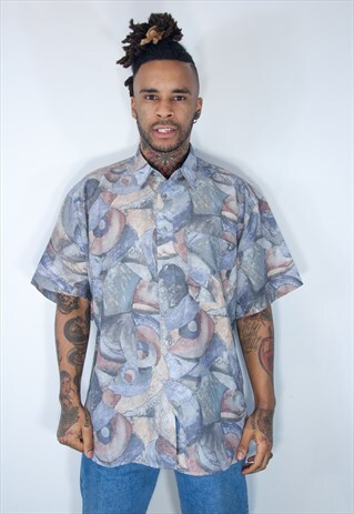 VINTAGE HAWAIIAN CRAZY PATTERNED SHIRT