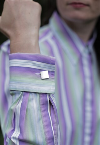 VINTAGE 90'S METALIC CUFFLINKS