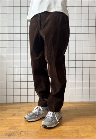 Vintage POLO RALPH LAUREN Corduroy Pants Cropped 90s Brown
