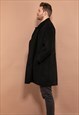 VINTAGE 90'S MEN WOOL BLEND COAT IN GREEN BROWN