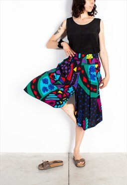 Women's Basler Black Colorful Decorative Shorts