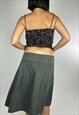 VINTAGE 00S GAS GRUNGE PLEATED LOW RISE SKIRT