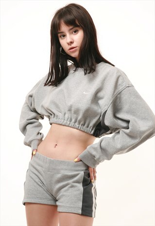 VINTAGE NIKE REWORK CROP TOP SHORTS RW21